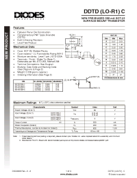 Datasheet DDTD122LC manufacturer Diodes